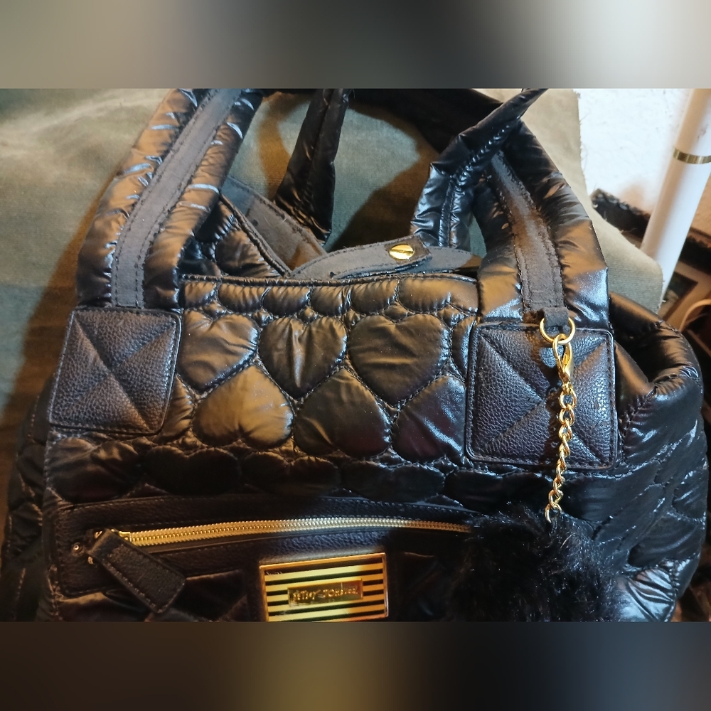 Betsey Johnson Black Quilted Women's Bag - Picture 3 of 8